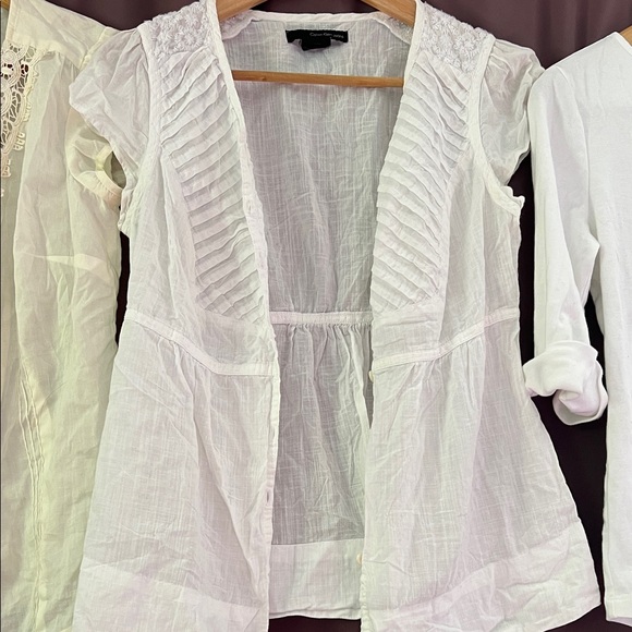 3 White Blouse Trio loft-Calvin-Scott cotton blouse summer styles - Picture 3 of 16